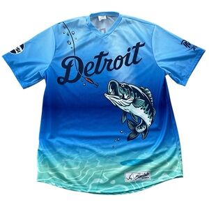 Detroit Tigers Parker Meadows Reel In Fish Jersey XXL Players Weekend New